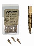 Dentatus Surtex Classic RST-M4 Gold Plated Dental Posts - Medium 4 M4 1.50mm - 12/Bx